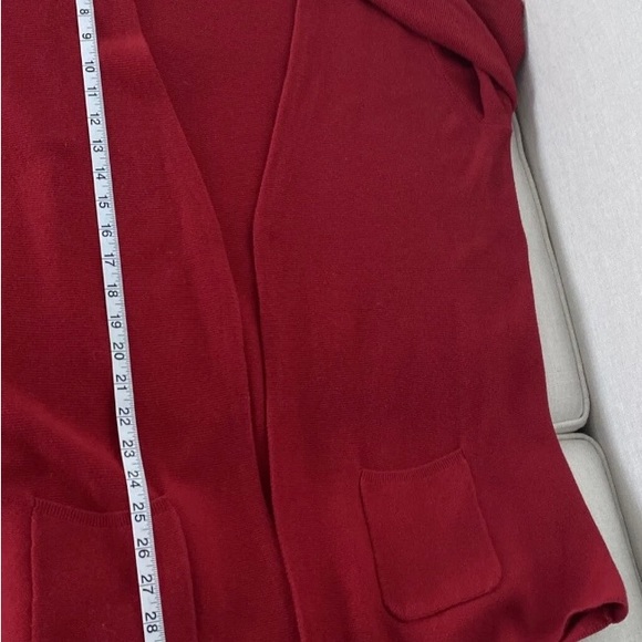 Talbots Open Front Cardigan Size X (Extra Large) Pretty Red Sweater - Picture 4 of 5